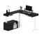 Bestar Bestar Viva 72W L-Shaped Standing Desk with Credenza in black & white 19850-18 - alternate 8